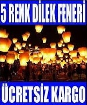 değişik 5 renk dilek feneri satışı